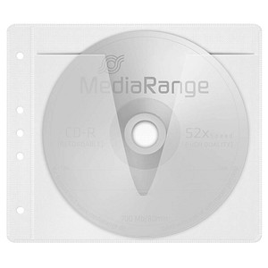 MediaRange 2er CD-/DVD-Hüllen abheftbar weiß, 50 St. von MediaRange