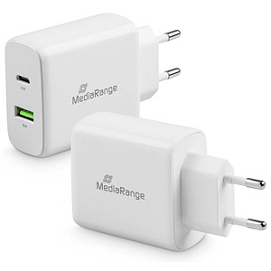 MediaRange 43W USB A/USB C Quick Charge Ladeadapter weiß, 43 Watt von MediaRange