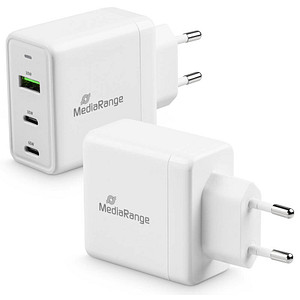 MediaRange 65W USB A/2x USB C Quick Charge Ladeadapter weiß, 65 Watt von MediaRange