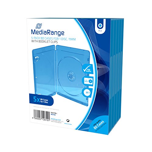 MediaRange BOX38 BD-Leerhülle (für 1 BluRay, 5 Stück) blau von MediaRange
