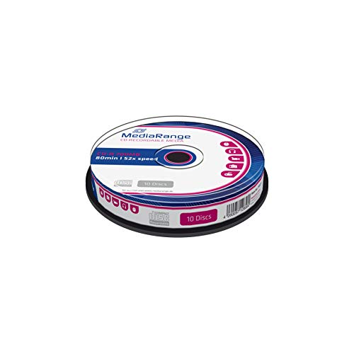 MediaRange CD-R 700MB|80min 52-fache Schreibgeschwindigkeit, 10er Cakebox von MediaRange