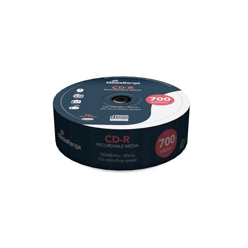 MediaRange CD-R 700MB|80min 52-fache Schreibgeschwindigkeit, 25er Cakebox von MediaRange