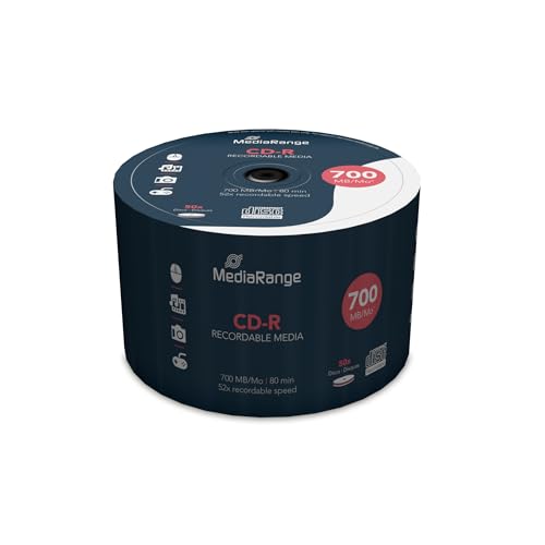 MediaRange CD-R 700MB|80min 52-fache Schreibgeschwindigkeit, 50er Cakebox MediaRange CD-R 700MB|80min 52-fache Schreibgeschwindigkeit, 50er Cakebox von MediaRange