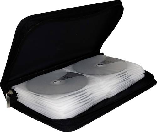 MediaRange CD Tasche 48 CDs/DVDs/Blu-rays Nylon® Schwarz 1 St. (B x H x T) 289 x 49 x 161mm BOX51 von MediaRange