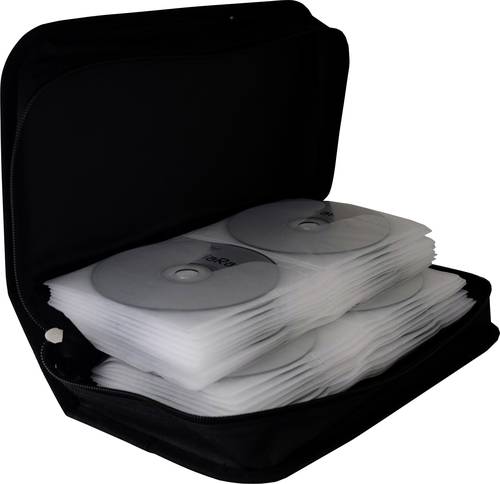 MediaRange CD Tasche 96 CDs/DVDs/Blu-rays Nylon® Schwarz 1 St. (B x H x T) 289 x 88 x 168mm BOX55 von MediaRange