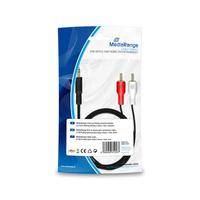 MediaRange Chinch Anschlusskabel 2x Chinch-Stecker 3.5mm 1m von MediaRange