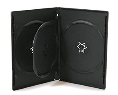 MediaRange DVD-Leerhülle für 3 Discs, 14mm, schwarz, 50 Stück, BOX15 von MediaRange