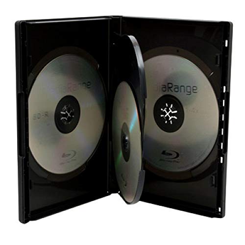 MediaRange DVD-Leerhülle für 4 Discs, 14mm, schwarz, 50 Stück, BOX17 von MediaRange