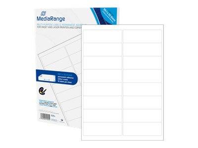 MediaRange Etiketten 99,1x33,9mm 800 St. stark haftend weiß MediaRange Etiketten 99,1x33,9mm 800 St. stark haftend weiß von MediaRange
