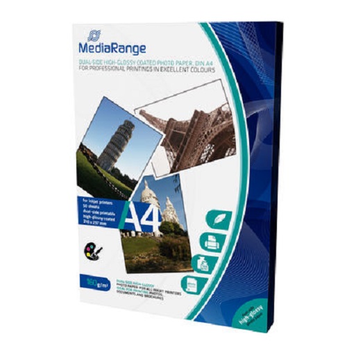 MediaRange Foto Papier hochglänzend A4 160g 50 Blatt Dual MediaRange Foto Papier hochglänzend A4 160g 50 Blatt Dual von MediaRange
