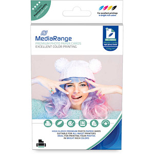 MediaRange Fotopapier MRINK104 10,0 x 15,0 cm hochglänzend 220 g/qm 50 Blatt von MediaRange