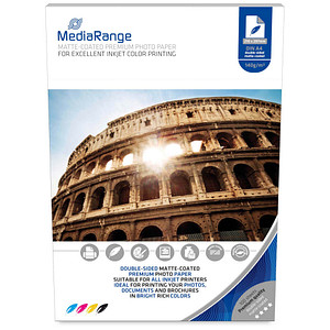 MediaRange Fotopapier MRINK111 DIN A4 matt 140 g/qm 100 Blatt von MediaRange