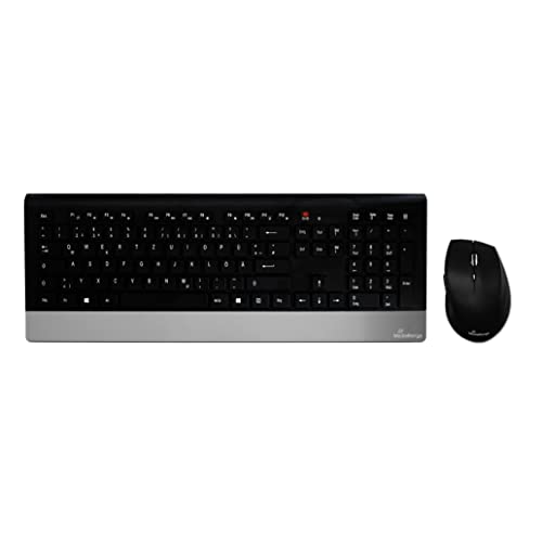 MediaRange Funk-Tastatur- und Maus-Set, Highline Serie, QWERTZ, schwarz/silber MediaRange Funk-Tastatur- und Maus-Set, Highline Serie, QWERTZ, schwarz/silber von MediaRange