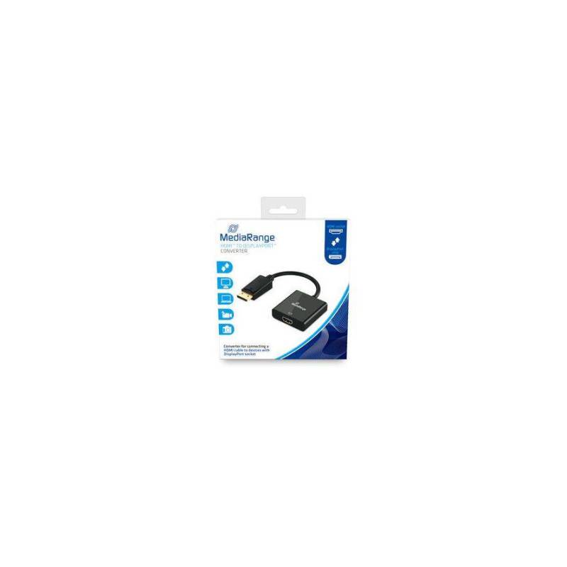 MediaRange HDMI Buchse/DP STecker 10 Gbit/s 15cm schwarz von MediaRange