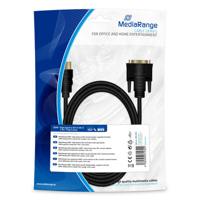 MediaRange HDMI-Kabel HDMI -> DVI 2.0m schwarz MediaRange HDMI-Kabel HDMI -> DVI 2.0m schwarz von MediaRange