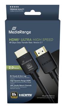 MediaRange HDMI Ultra High Speed Ethernet Kabel 48Gibt/s 2m von MediaRange