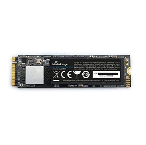 MediaRange Interne SSD Festplatte 1TB - Solid State mit M.2 Schnittstelle NVMe PCie 3.1 x4 und 3D-NAND-Technologie, ideal als internes SSD-Laufwerk zum Aufrüsten von Computern und Notebooks MediaRange Interne SSD Festplatte 1TB - Solid State mit M.2 Schnittstelle NVMe PCie 3.1 x4 und 3D-NAND-Technologie, ideal als internes SSD-Laufwerk zum Aufrüsten von Computern und Notebooks von MediaRange