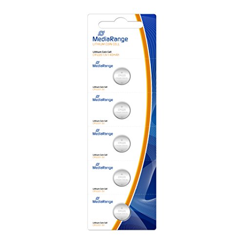 MediaRange Lithium Knopfzellen, CR1220|3V, 5er Pack von MediaRange