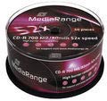 MediaRange MR207 CD-R 700 MB 50Stück (S) CD-Rohling – RW vírgenes (CD-R, 700 MB, 50 Stück (S), 120 mm, 80 Min, 52 x) von MediaRange