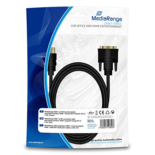 MediaRange MRCS118 HDMI-Kabel (HDMI-Stecker auf DVI-Stecker, 2 m) von MediaRange
