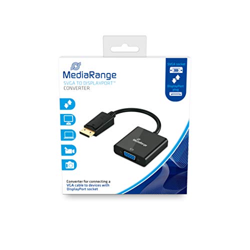 MediaRange MRCS173 SVGA zu Displayport VGA weiblich + DP Männlich von MediaRange