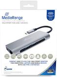 MediaRange MRCS510 Schnittstellen-Hub Silber (MRCS510) von MediaRange