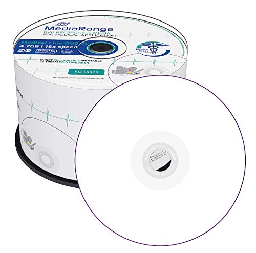 MediaRange Medical Line DVD-R 4,7 GB, 16x, Full-Surface-Printable, 50er-Spindel MediaRange Medical Line DVD-R 4,7 GB, 16x, Full-Surface-Printable, 50er-Spindel von MediaRange