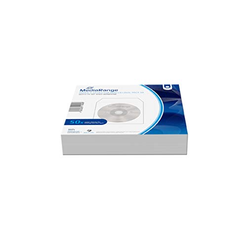 MediaRange Papiertaschen für 1 Disc, für Mini CD-R und Mini DVD-R, mit Lasche und Sichtfenster, weiß, 50er Pack MediaRange Papiertaschen für 1 Disc, für Mini CD-R und Mini DVD-R, mit Lasche und Sichtfenster, weiß, 50er Pack von MediaRange