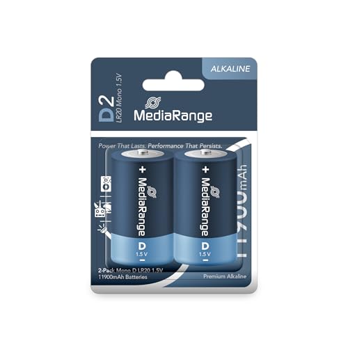 MediaRange Premium Alkaline Batterien, Mono D|LR20|1.5V, 2er Pack MediaRange Premium Alkaline Batterien, Mono D|LR20|1.5V, 2er Pack von MediaRange