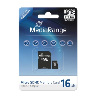 MediaRange SD MicroSD Card 16GB SD CL.10 inkl. Adapter MediaRange SD MicroSD Card 16GB SD CL.10 inkl. Adapter von MediaRange