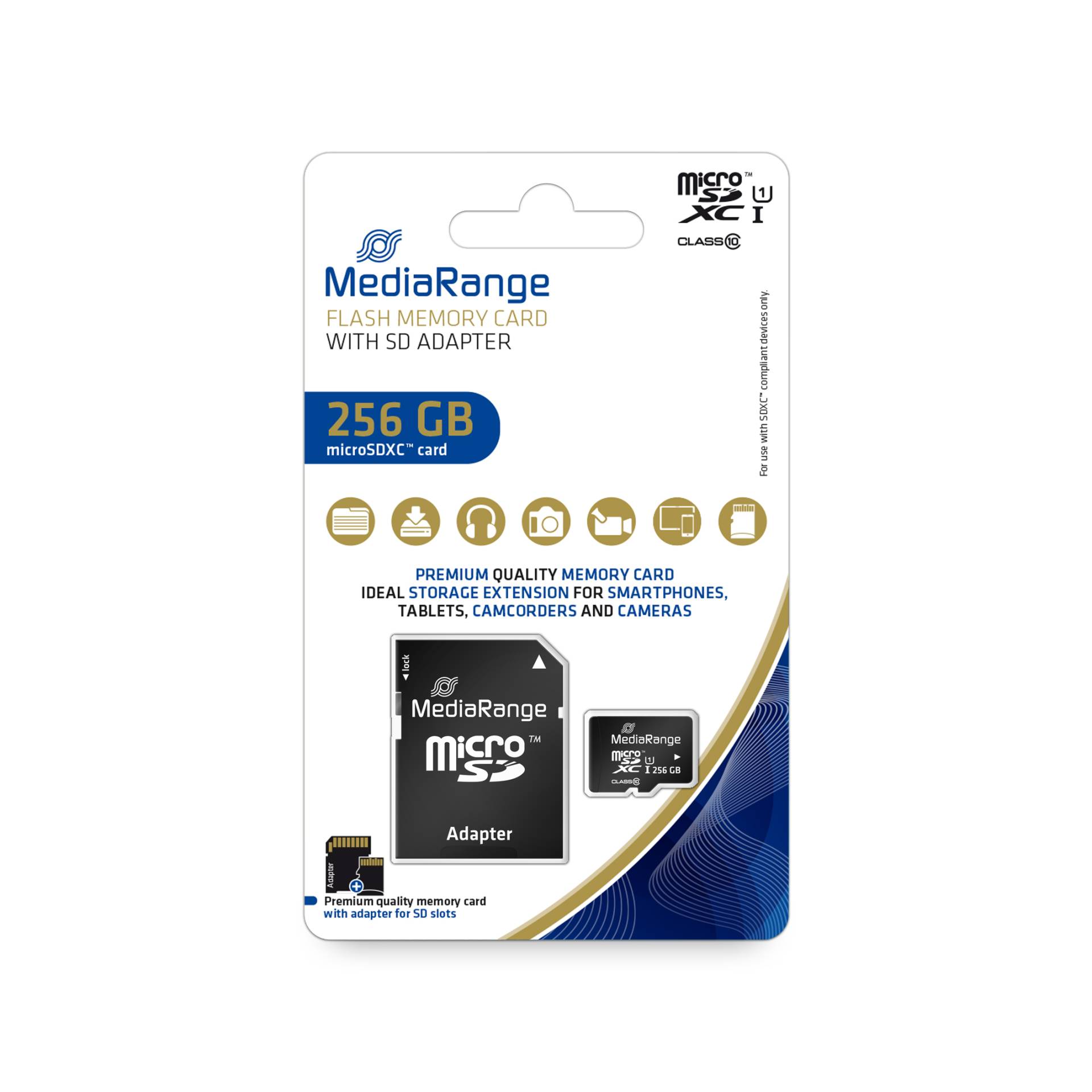 MediaRange SD MicroSD Card 256GB UHS-1 Cl.10 inkl. Adapter MediaRange SD MicroSD Card 256GB UHS-1 Cl.10 inkl. Adapter von MediaRange