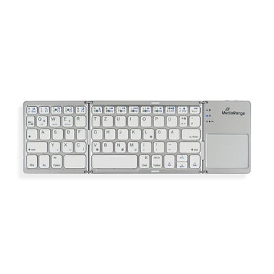 MediaRange Tastatur Wireless 63 Ta. faltbar Toch. DE silber MediaRange Tastatur Wireless 63 Ta. faltbar Toch. DE silber von MediaRange