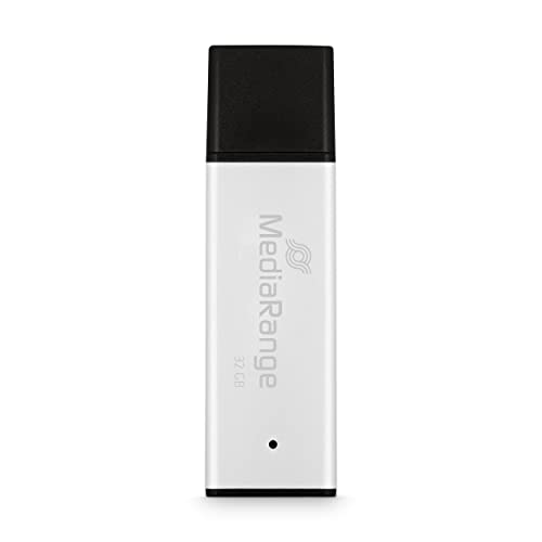 MediaRange USB 3.0 Hochleistungs Speicherstick 32GB - Mini USB Flash-Laufwerk mit hochwertigem Aluminium Gehäuse, externe Speichererweiterung mit Lesegeschwindigkeit von bis zu 130 MB/s, Farbe Silber MediaRange USB 3.0 Hochleistungs Speicherstick 32GB - Mini USB Flash-Laufwerk mit hochwertigem Aluminium Gehäuse, externe Speichererweiterung mit Lesegeschwindigkeit von bis zu 130 MB/s, Farbe Silber von MediaRange