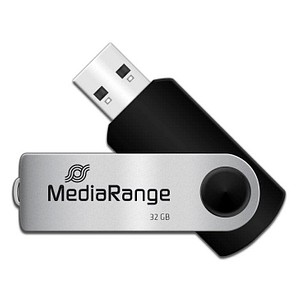 MediaRange USB-Stick schwarz, silber 32 GB von MediaRange