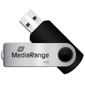 MediaRange USB-Stick schwarz, silber 8 GB von MediaRange