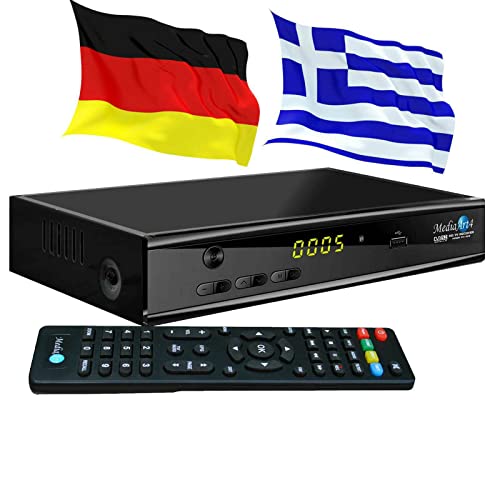 Griechische TV Greek TV Sat-Receiver Mediaart- 4 HDTV USB Hellasat 39°E + Astra 19° vorprogrammiert von Mediaart