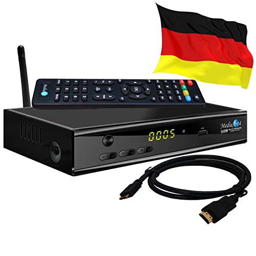 Sat Receiver MEDIAART-4 WLAN programmiert Deutsche Senderliste HD 2xUSB YouTube Full HDTV Scart Camping Receiver von Mediaart