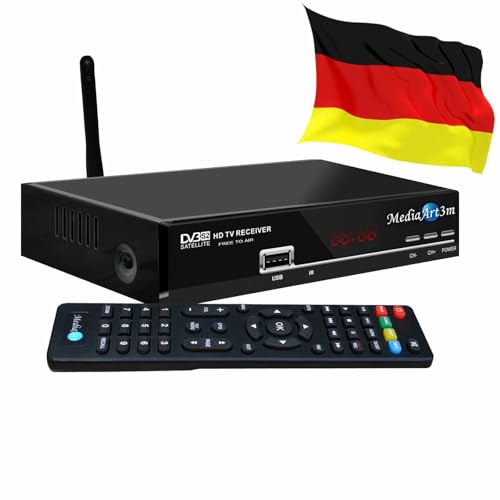 Sat Receiver Mediaart -3m WLAN programmiert Deutsche Senderliste Astra HD 2xUSB YouTube DVB-S2 FTA Scart HDMI von Mediaart