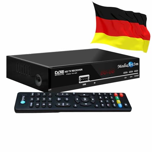 Sat Receiver Mediaart 3m vorprogrammiert Deutsche Senderliste Astra HD 2xUSB YouTube DVB-S2 FTA Scart HDMI von Mediaart
