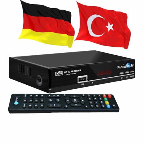 Türkische TV Full HDTV Sat Receiver MEDIAART-3m Full HD DVBS/S2 Astra + Türksat programmiert 2xUSB von Mediaart