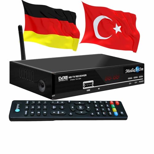 Türkische TV Sat Receiver MEDIAART-3m Full HD Astra + Türksat programmiert WLAN von Mediaart
