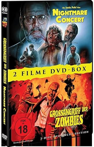 NIGHTMARE CONCERT + GROSSANGRIFF DER ZOMBIES - 2 Disc DVD Uncut Horror Box von Mediacs (Tonpool medien)