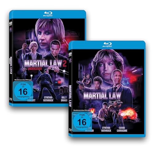 MARTIAL LAW 1 + 2 – Cynthia Rothrock (2 Blu-ray) Cover A – Uncut von Mediacs