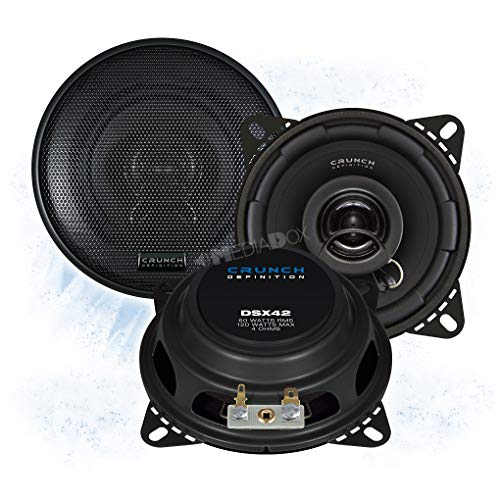Mediadox 10cm/100mm Auto Lautsprecher/Boxen/Speaker Set von Crunch (DSX42) kompatibel mit Mercedes von Mediadox