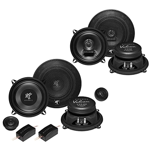 Mediadox HIFONICS Front/Heck 13cm/130mm Auto Lautsprecher/Boxen/Speaker Komplett-Set kompatibel für BMW von Mediadox