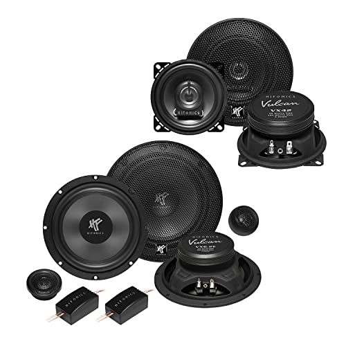 Mediadox HIFONICS Front/Heck 16,5cm/10cm Auto Lautsprecher/Boxen/Speaker Komplett-Set kompatibel für OPEL III von Mediadox