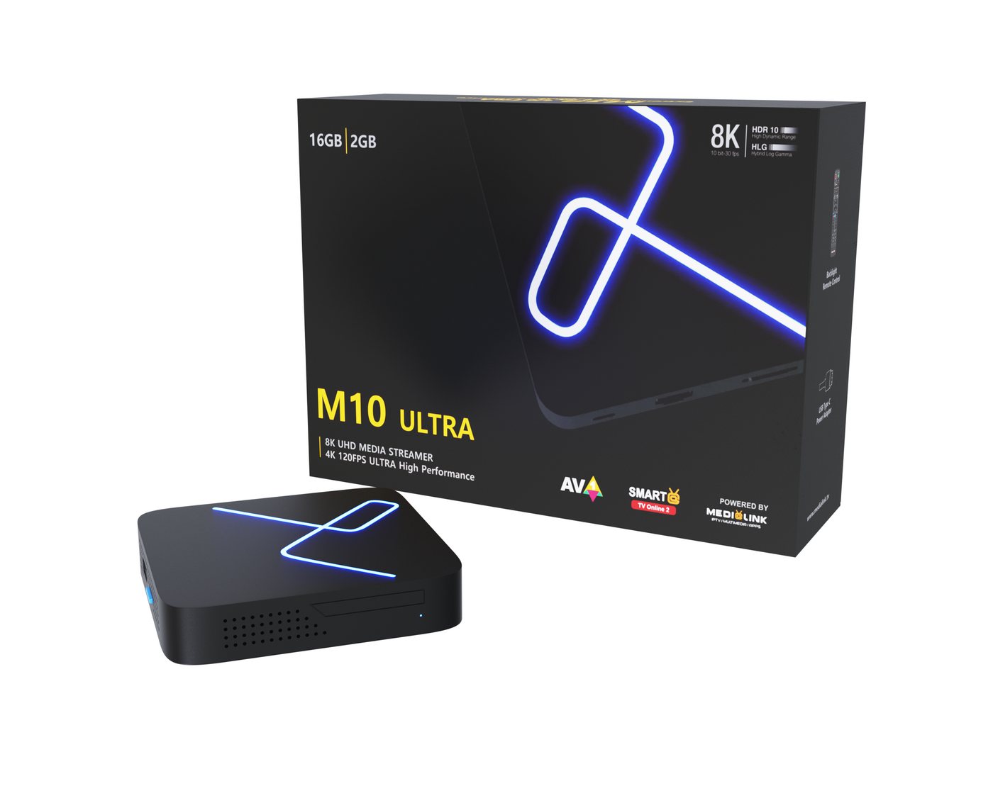 Medialink Streaming-Box M10 ULTRA 8K 4K UHD Android 11 5G Dual WiFi IP TV Box Mediaplayer Medialink Streaming-Box M10 ULTRA 8K 4K UHD Android 11 5G Dual WiFi IP TV Box Mediaplayer von Medialink