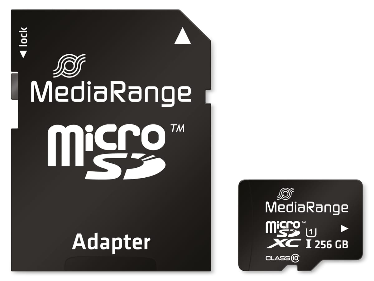 MEDIARANGE MicroSD-Card Class 10, 256 GB von Mediarange