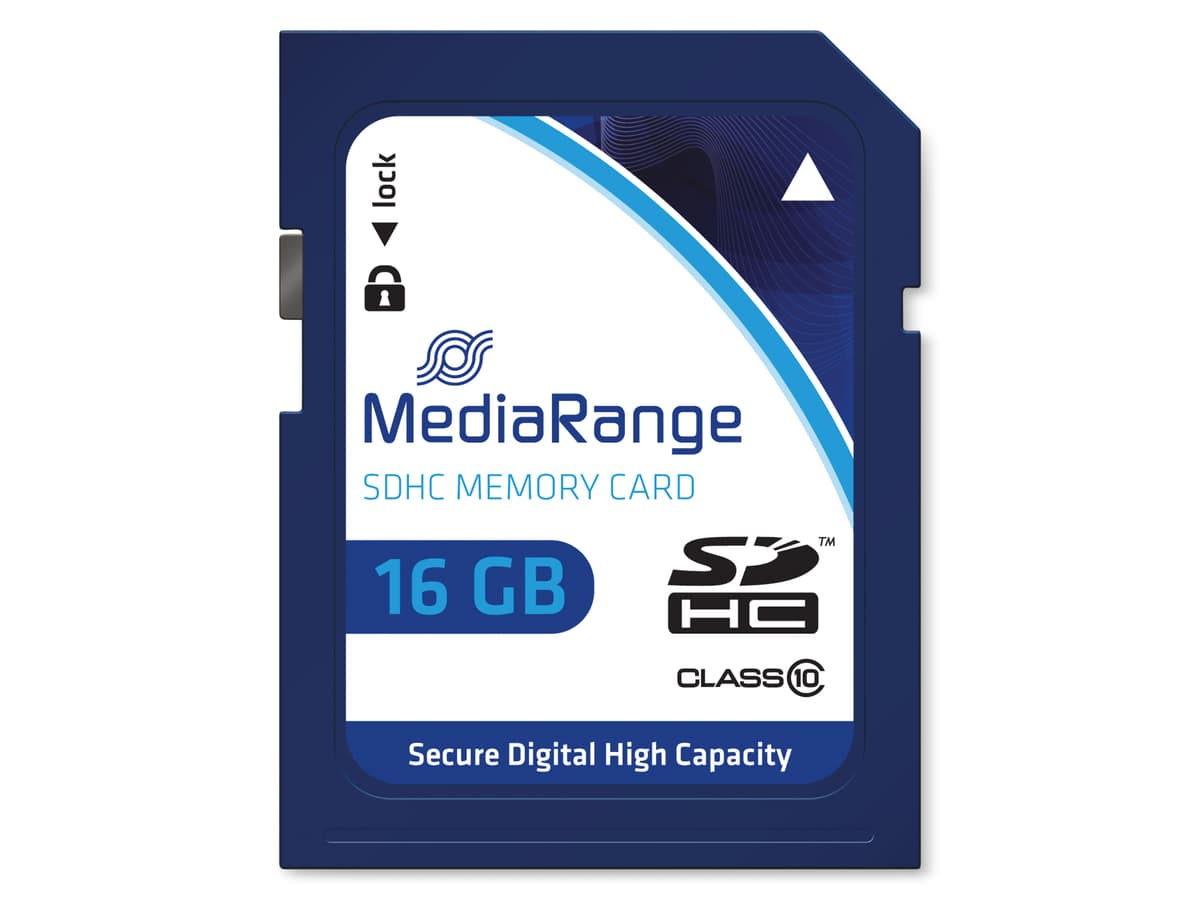 MEDIARANGE SDHC-Card MR962, 16 GB von Mediarange