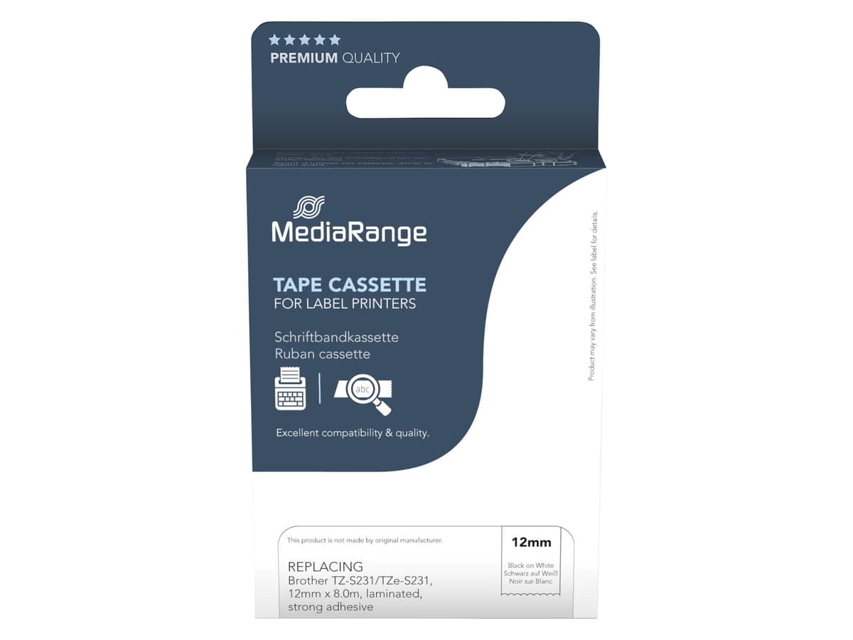 MEDIARANGE Schriftband MRBTZS231, ersetzt Brother TZ-S231/TZe-S231 MEDIARANGE Schriftband MRBTZS231, ersetzt Brother TZ-S231/TZe-S231 von Mediarange